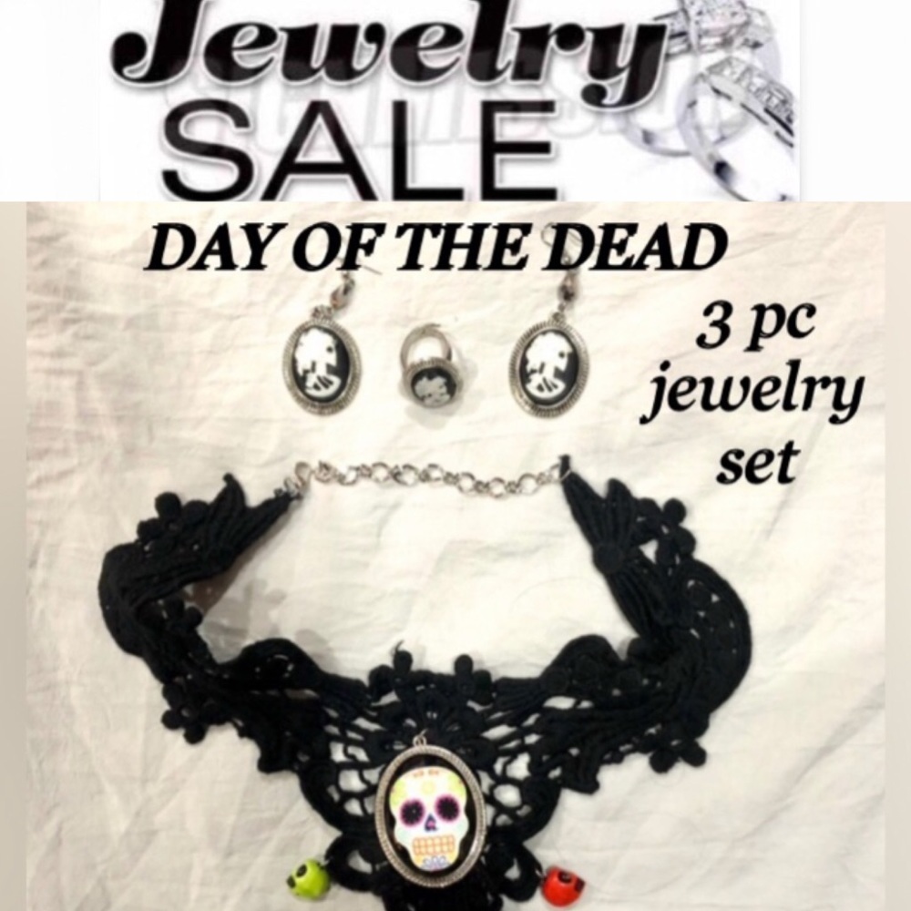 DAY OF THE DEAD costume 3pc jewelry set NWOT *bundle offer